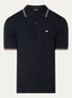 Regular fit polo met logoborduring - Donkerblauw