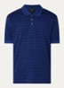 Regular fit polo met logoprint - Kobaltblauw