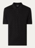 Regular fit polo met logoprint - Zwart