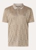 Regular fit polo met logoprint - Donkerbeige
