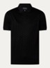 Regular fit polo met logoprint - Zwart