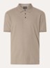 Regular fit polo met structuur - Donkerbeige