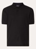Regular fit polo met structuur - Zwart
