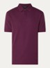 Regular fit polo met structuur - Aubergine