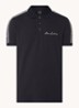 Regular fit polo van piqué katoen met logoborduring - Donkerblauw
