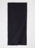Ribgebreide sjaal in wolblend 190 x 25 cm - Donkerblauw
