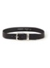Riem van leer met logo - Zwart