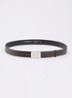 Riem van leer met logo - Donkerbruin