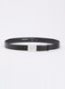 Riem van leer met logo - Zwart