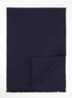 Sjaal van scheerwol 180 x 39 cm - Donkerblauw