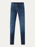 Slim fit jeans met donkere wassing - Middengrijs