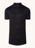 Slim fit overhemd in lyocellblend - Zwart