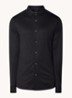 Slim fit overhemd in lyocellblend - Zwart