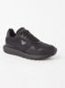 Sneaker met kalfsleren details en logo - Zwart