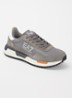 Sneaker met logo en suède details - Grijs