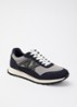 Sneaker met mesh details en logo - Donkerblauw