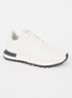 Sneaker van leer met logo - Gebroken wit