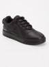Sneaker van leer met logo - Zwart