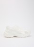 Sneaker van leer met mesh details - Wit