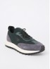 Sneaker van mesh met suède details - Groen
