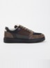 Sneaker van mesh met suède details - Lichtbruin