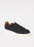 Sneaker van nubuck - Zwart