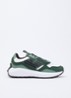 Sneaker van suède met details van mesh - Groen