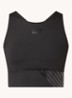 Sport bh met light support en logo - Zwart