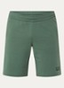 Straight fit korte joggingbroek met logo - Legergroen