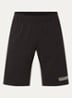Straight fit korte joggingbroek met logoprint - Zwart