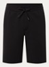 Straight fit korte joggingbroek met steekzakken - Zwart