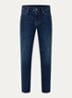 Straight leg jeans met steekzakken - Staalblauw