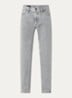 Straight leg jeans met steekzakken - Lichtgrijs
