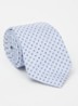 Stropdas van zijde met stippenprint - Blauw