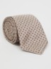 Stropdas van zijde met stippenprint - Beige