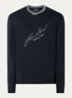 Sweater met logoprint - Donkerblauw