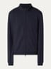 Sweatvest met logo en ritszakken - Donkerblauw