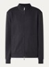 Sweatvest met structuur en steekzakken - Donkerblauw