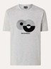 T-shirt met flock logoprint - Grijsmele
