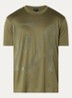 T-shirt met flock logoprint - Bronsgroen