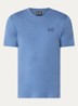 T-shirt met logo- en backprint - Staalblauw