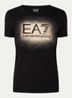 T-shirt met logo en lurex - Zwart