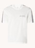 T-shirt met logoborduring - Gebroken wit