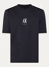 T-shirt met logoborduring - Donkerblauw