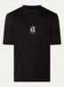 T-shirt met logoborduring - Zwart