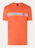 T-shirt met logoborduring - Orange