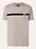 T-shirt met logoborduring - Zand