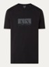 T-shirt met logoborduring - Zwart