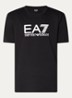 T-shirt met logoborduring - Zwart