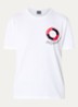 T-shirt met logoborduring - Wit